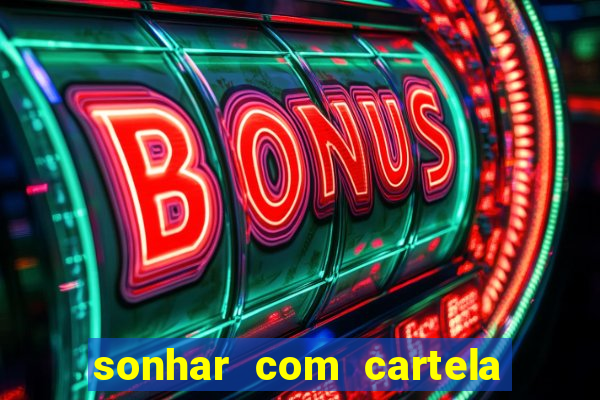 sonhar com cartela de bingo